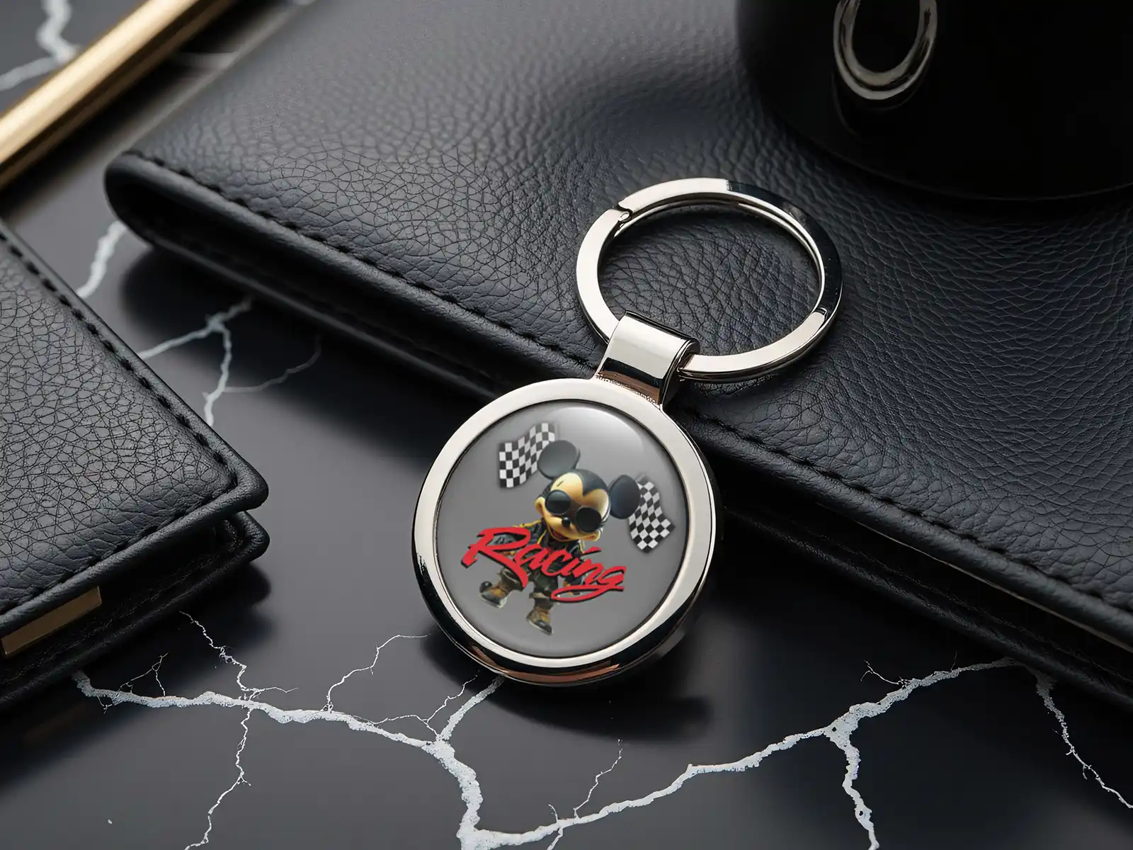 Custom Schlüsselring Foto Gewölbt Metall